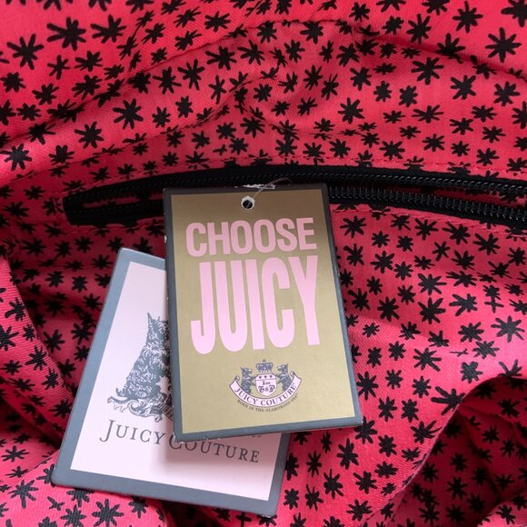 Juicy Couture Red Velvet Tote Handbag Vintage Retro 2000s Y2K Unique - Picture 12 of 16